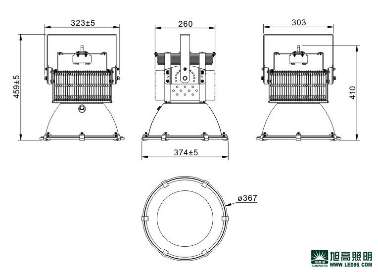 高檔高端SWK205-100w高效LED工礦燈，LED工廠燈廠家直銷，LED節(jié)能燈體育場(chǎng)館